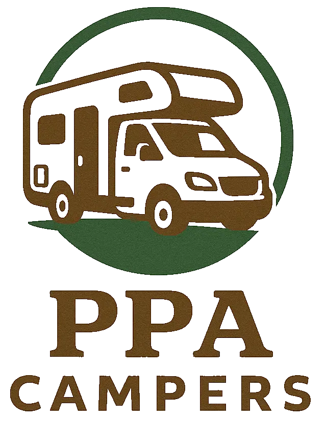Het logo van PPA Campers